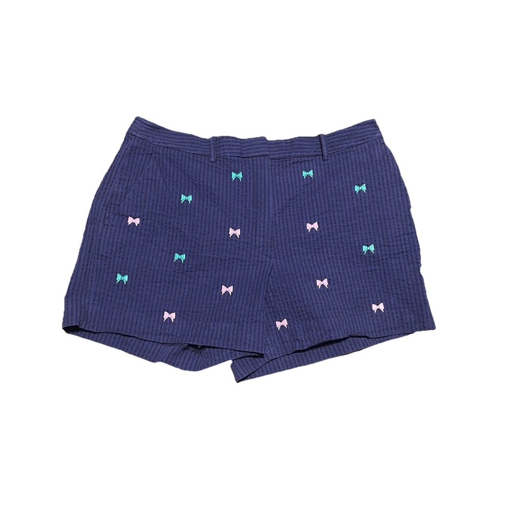 Brooks Brothers Navy Bow Shorts Navy Blue 12 Preppy Boat Summer Old Money